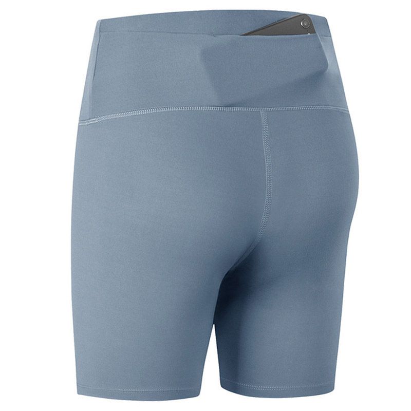 Women High Waist Leggings Yoga Shorts,Running Tights Sports Shorts（Blue）