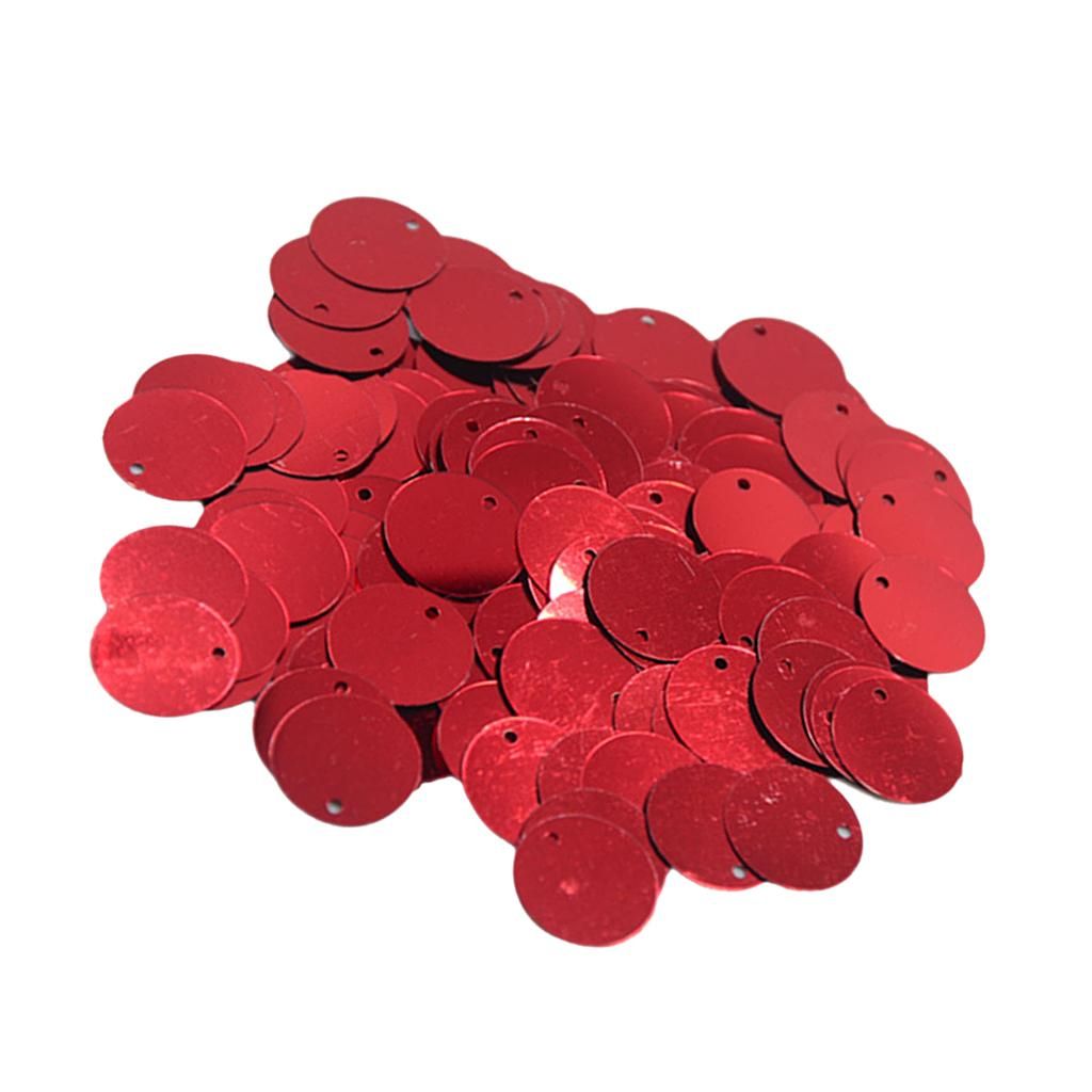 Christmas Bulk Loose Sequins Iridescent Spangles Flat Beads With Red