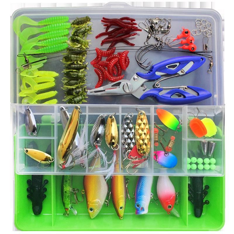 Weihe manufacturer Luya bait 101 pieces of fishing bait set Green Box 101 Set
