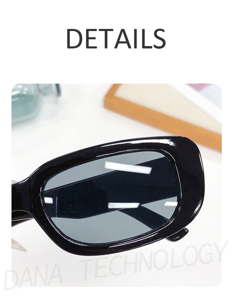 FG02 Unisex Oval UV Protective Fashion Sunglasses - Black