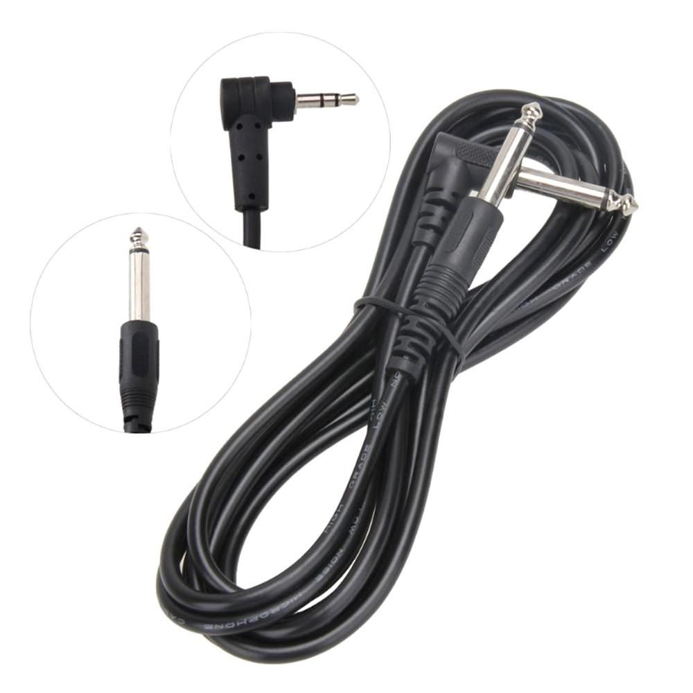 3.0m Electric Guitar Cable Bass Amplifier Noise Reduction Audio Cable Straight to Right Angle Patch Cable