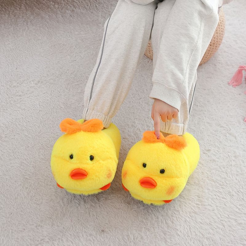 Cartoon Chicken Couple Home Warm Piggy Cotton Shoes Home