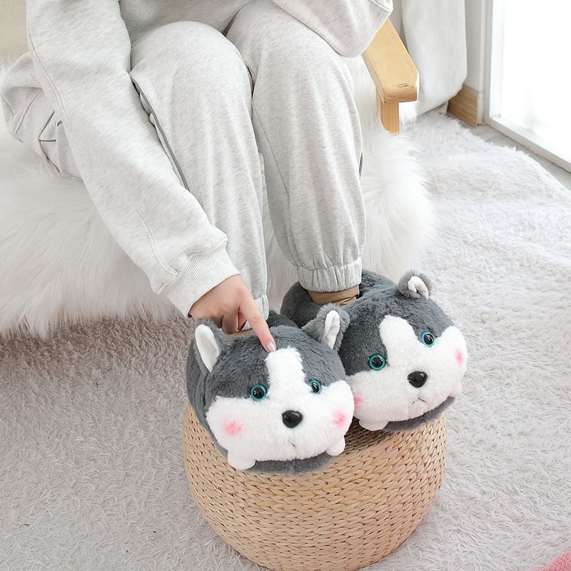 Cartoon Chicken Couple Home Warm Piggy Cotton Shoes Home