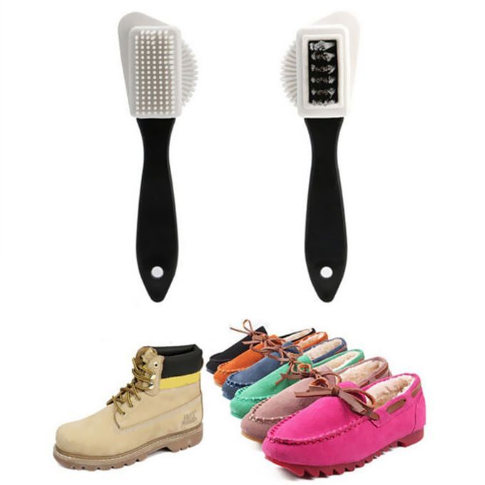 3side Cleaning Brush Kit Suede Leather Nubuck Shoes Boot Cleaner