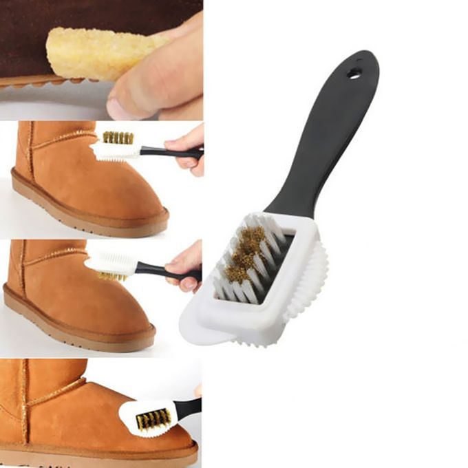 3side Cleaning Brush Kit Suede Leather Nubuck Shoes Boot Cleaner