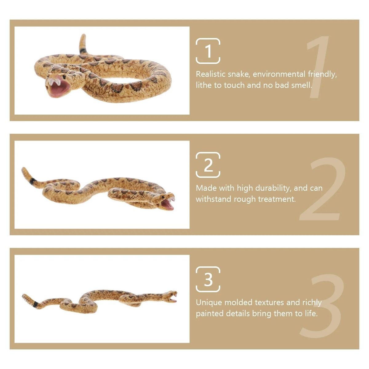 Statuette Artificial Snake Baby Miniture Decoration Prop Plastic Simulation Plaything Useless box