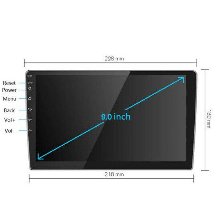 Car , Size:9inch 2+16G, Specification:Standard+4 Lights Camera