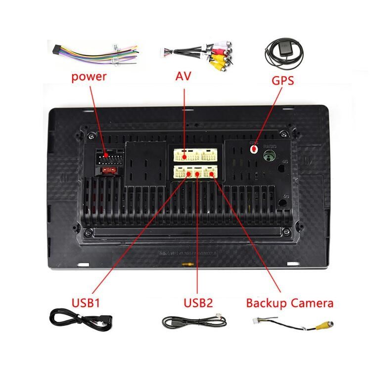 Car , Size:9inch 2+16G, Specification:Standard+4 Lights Camera