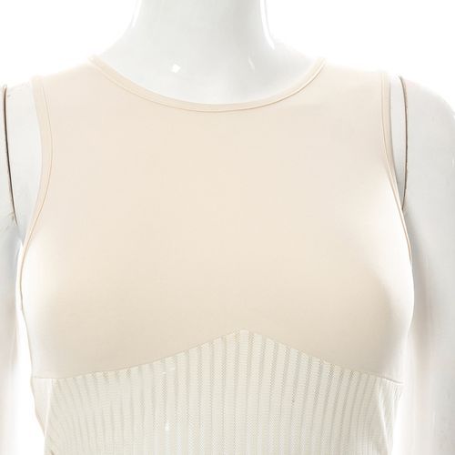 Two Piece Set Women Mesh Sleeveless Short Top Sexy High Waist Female Trousers