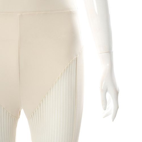 Two Piece Set Women Mesh Sleeveless Short Top Sexy High Waist Female Trousers
