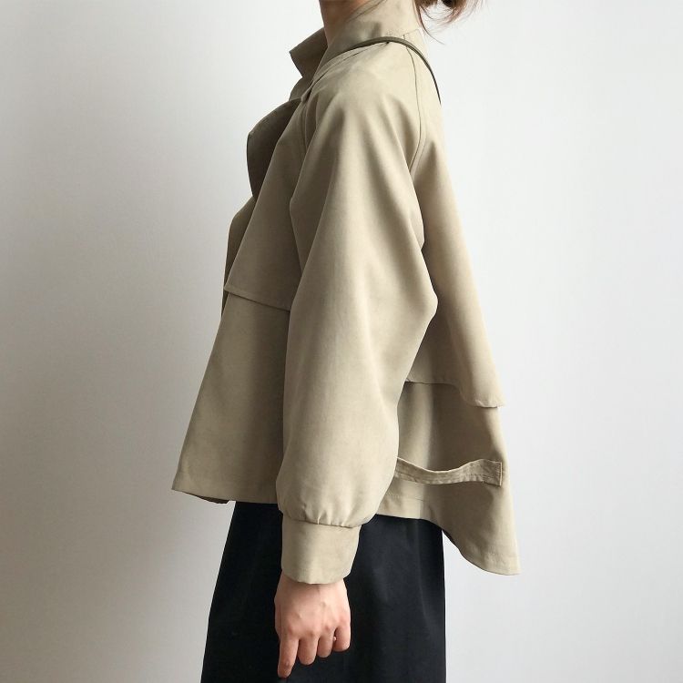 Ladies Retro Short Loose Windbreaker Jacket
