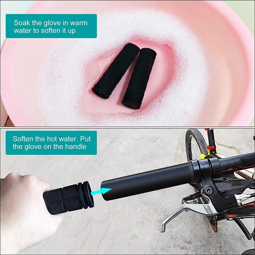 4Pcs Bike Handlebar Grips,Kids Rubber Non-Slip Bicycle