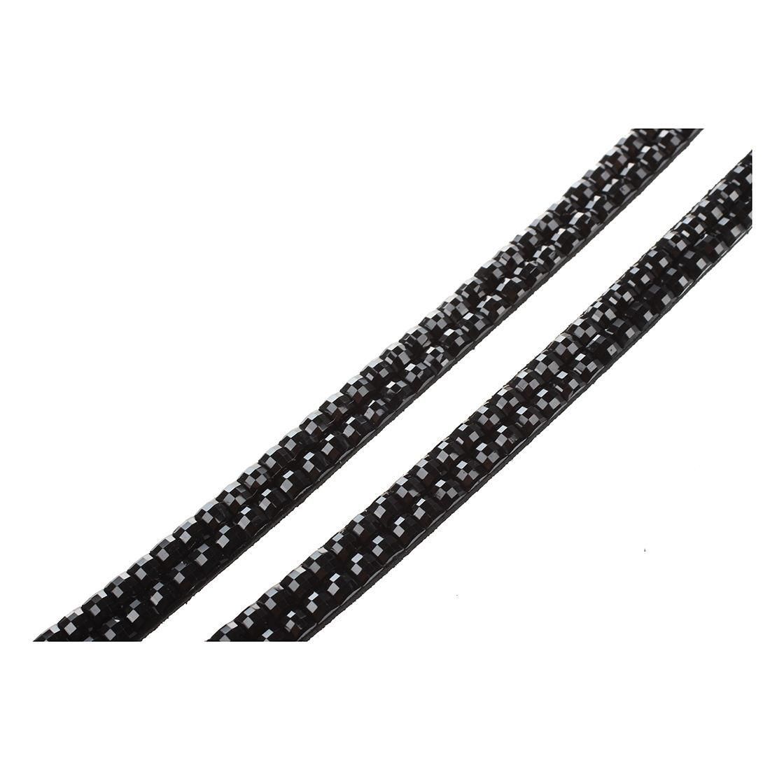 Horizontal Resin Rhinestone Work Card ID Case Holder Lanyard Sling (Black)