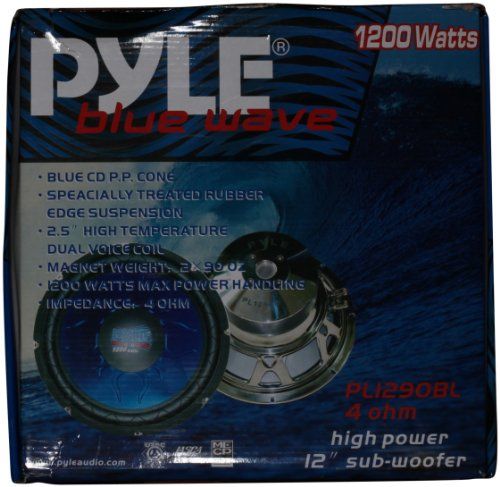 Car Vehicle Subwoofer Audio Speaker  12 Inch Blue Injection