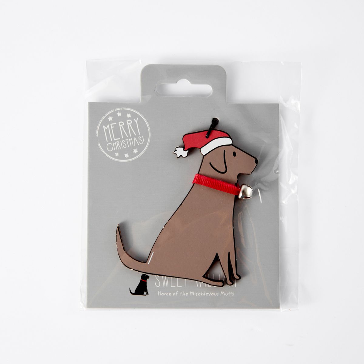 Pet Dog Christmas Tree Pendants Ornament Wood Hanging Dog