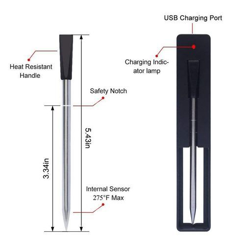 Meat Food Thermometer Oven  Kitchen Smart Digital Bluetooth