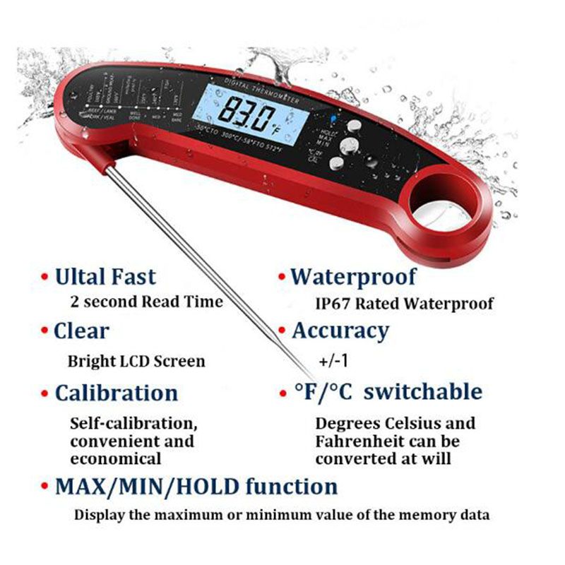 Instant Read Food Thermometer For Kitchen