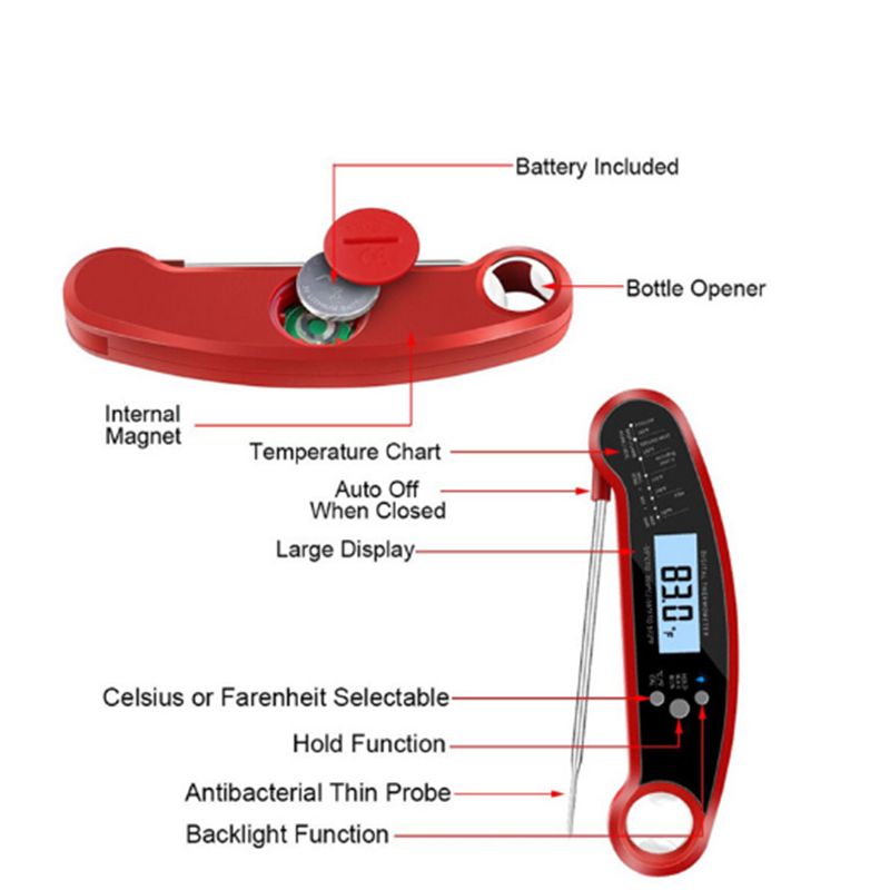 Instant Read Food Thermometer For Kitchen