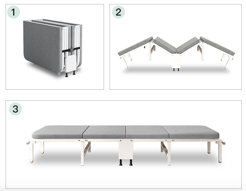 Adjustable Foldable Mobile Bed - 190cm*65cm*30cm