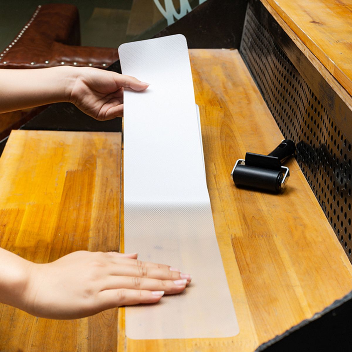 15Pcs Non-Slip Stair Tape With Roller Transparent Adhesive