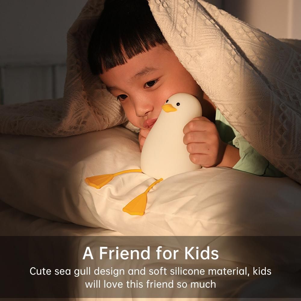 Aoresac Cute Baby Night Light Bedside Lamp Kids Night Lights for Bedroom 2800K Warm Light 2-Level Brightness 20min Timer Built-in Battery