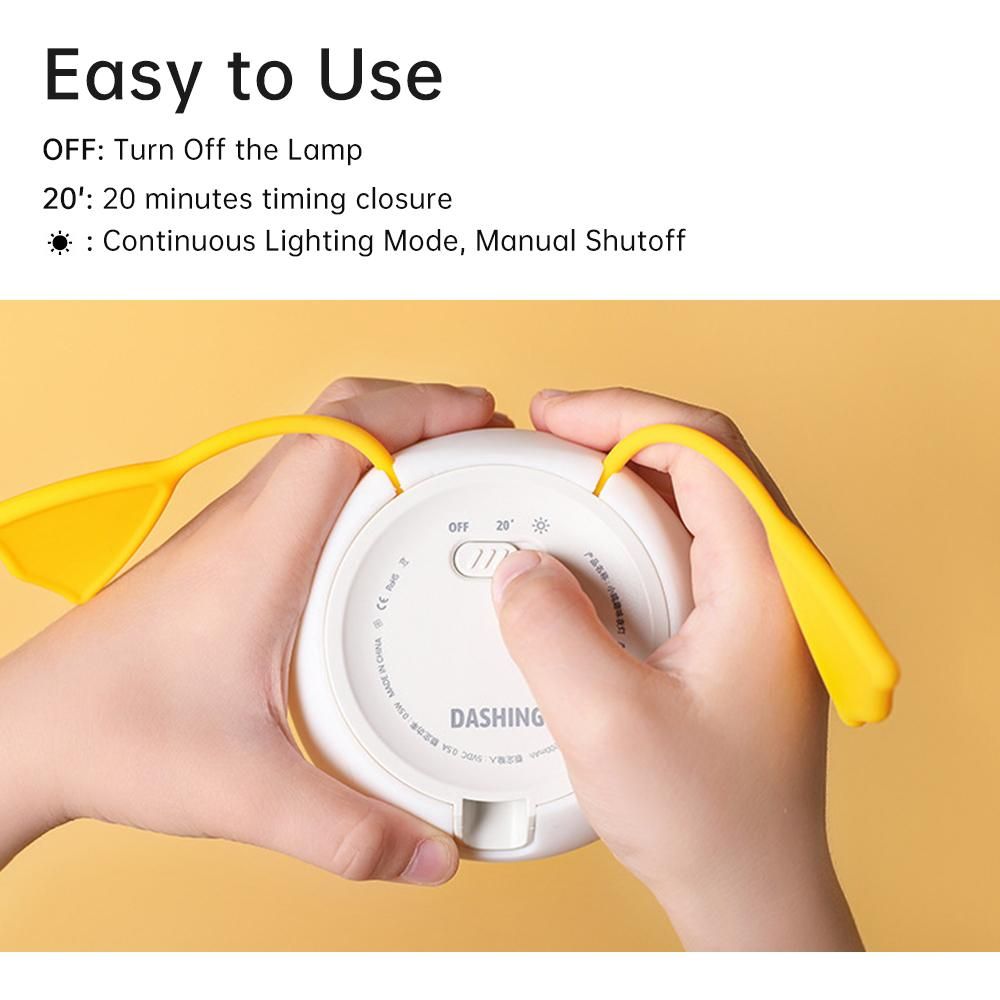 Aoresac Cute Baby Night Light Bedside Lamp Kids Night Lights for Bedroom 2800K Warm Light 2-Level Brightness 20min Timer Built-in Battery