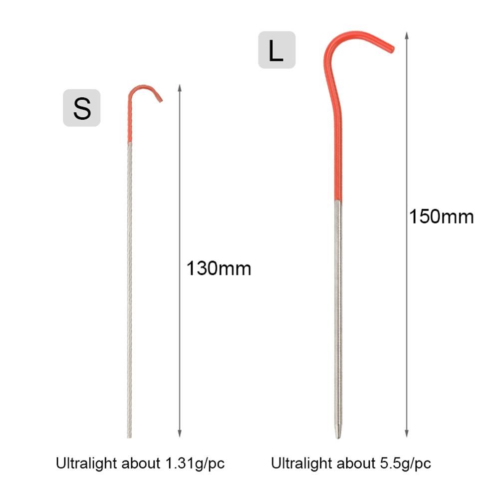 130mm/150mm Ultralight Titanium Alloy Tent Pegs Camping Hiking Tent Nails Stakes Anchors