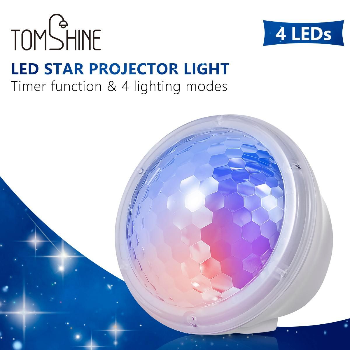 Tomshine Star Projector Night Light 4 Lighting Modes with Timer Setting Ambiance Light for Bedroom and Perfect Gift Choice
