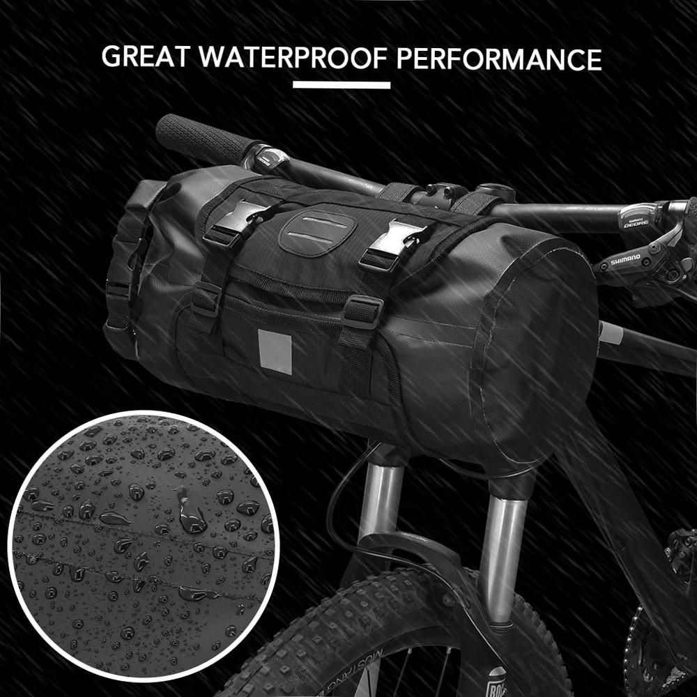 Waterproof Bike Handlebar Bag Front Bicycle Dry Pack Large Capacity Cycling Front Storage Bag for Road Bike MTB Mountain Bike