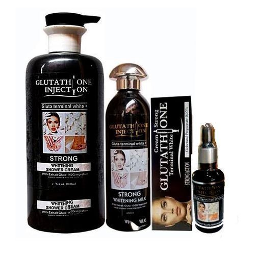 Glutathione Injection Strong Whitenin Set (Shower Gel + Body Lotion + Tube Cream + Serum)