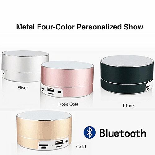 YX034 Bluetooth Portable Wireless Speaker For Phone PC Handfree Calling CNC TF Card MP3 Music Speaker With MIC(Gold) HT-S