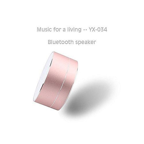 YX034 Bluetooth Portable Wireless Speaker For Phone PC Handfree Calling CNC TF Card MP3 Music Speaker With MIC(Gold) HT-S