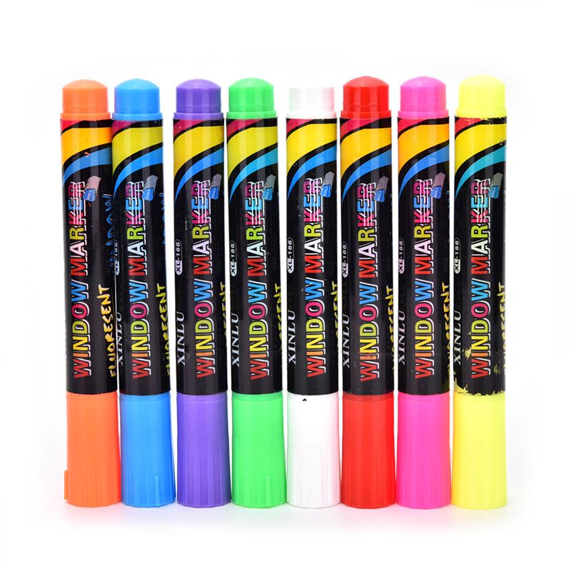 8 Colors White Board Maker Pen Erasable Glass Cera