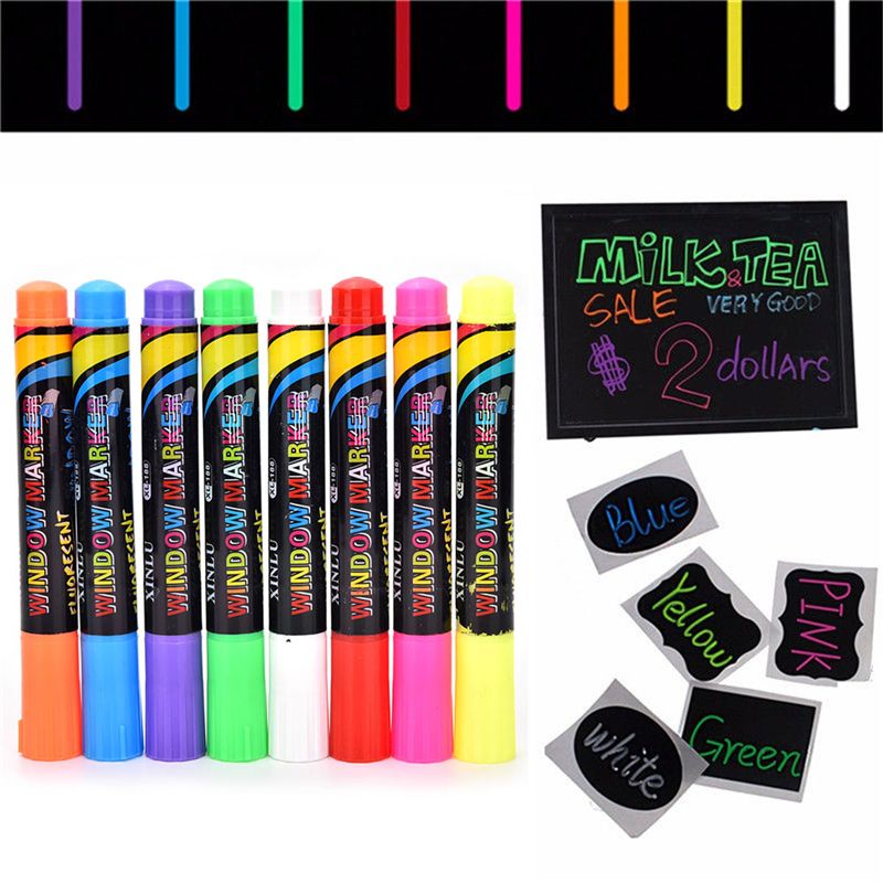 8 Colors White Board Maker Pen Erasable Glass Cera