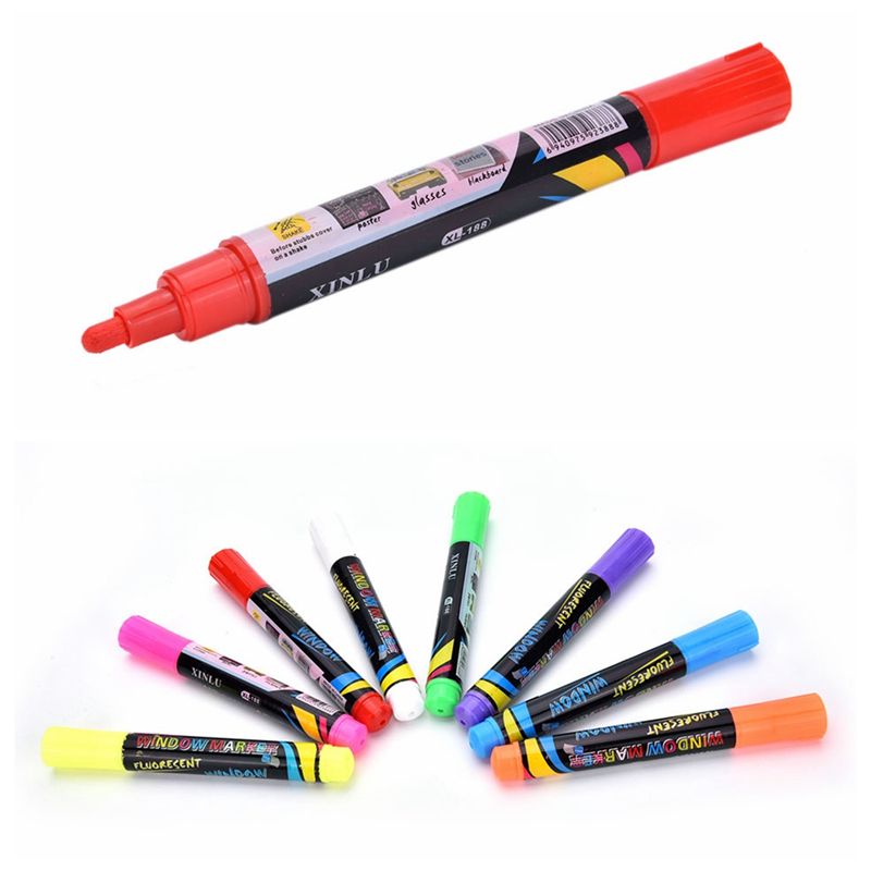 8 Colors White Board Maker Pen Erasable Glass Cera