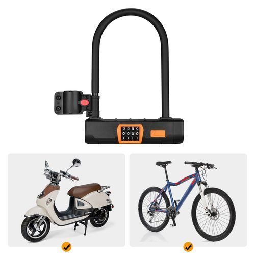 Bicycle U Lock Anti-theft Bike Password Lock Heavy Duty