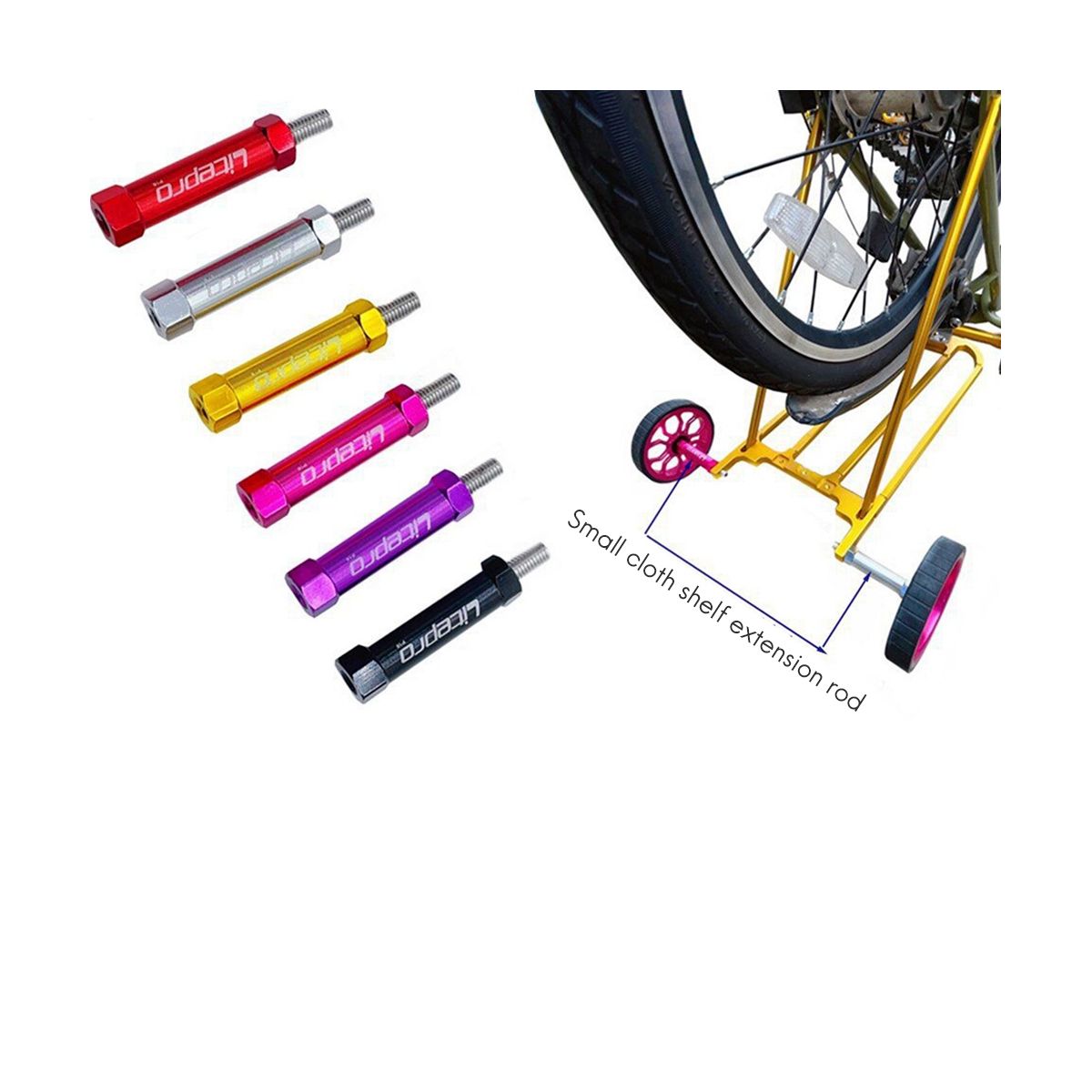 Bicycle Rack Easy Wheel Rod Extension Hexagon