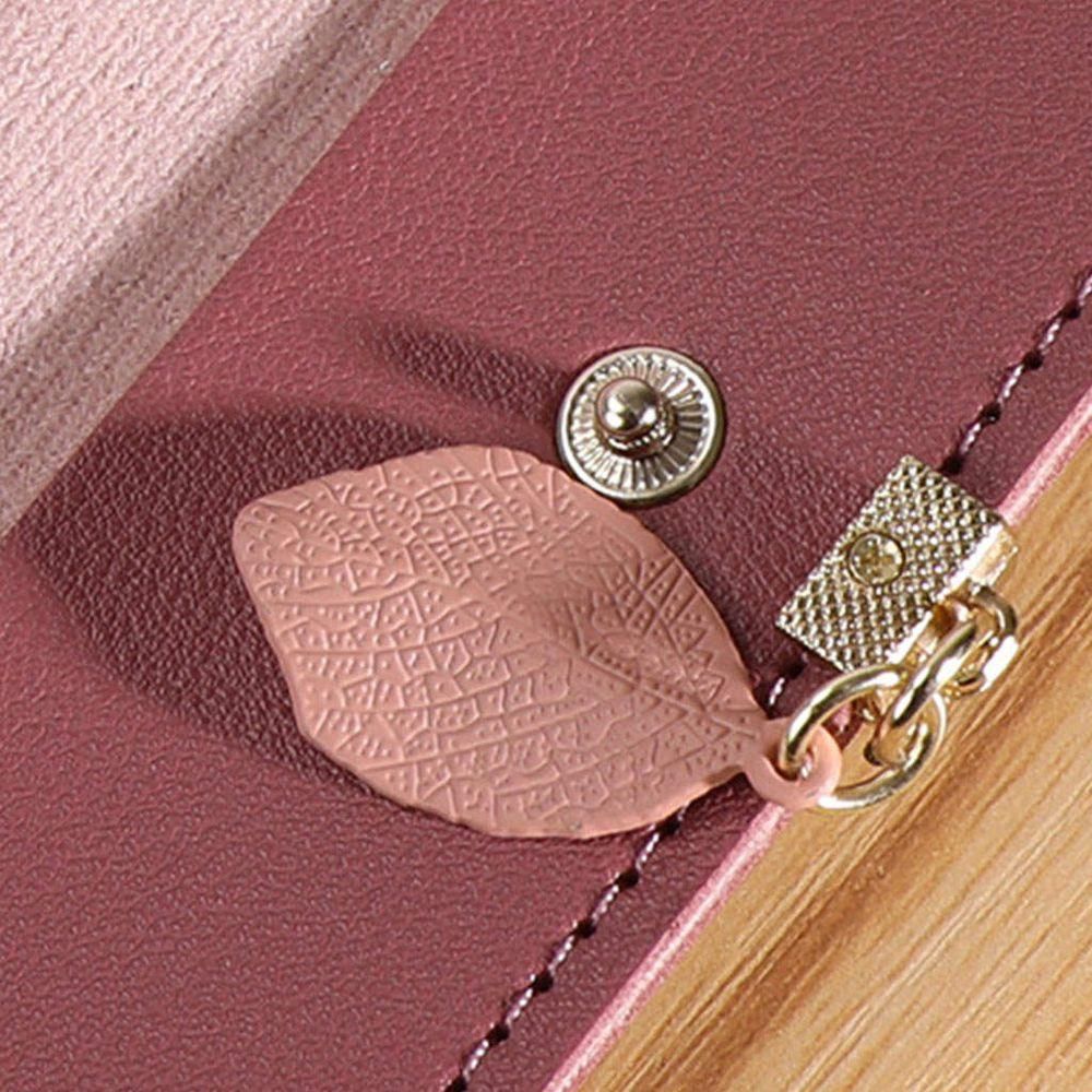 Lady Girl Small Coin Purse Ladies Wallet Card Holder Money Dark Pink