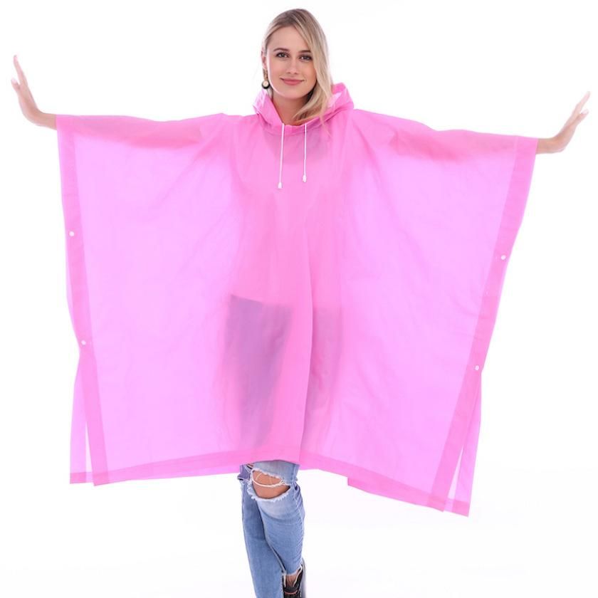 1pc EVA Thickened Reusable Poncho Raincoat, Adult Outdoor Free Size Raincoat
