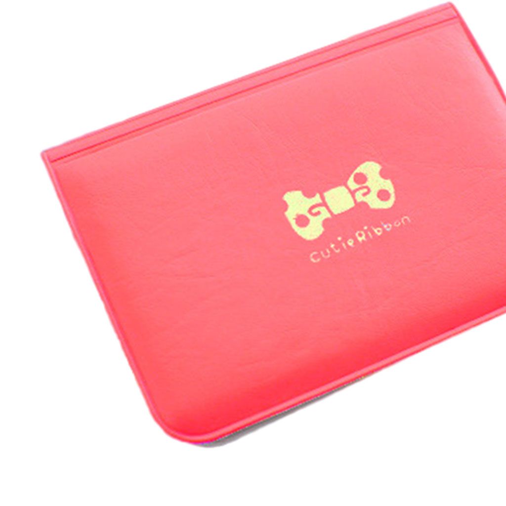 Credit Card Holder 12 Slots Pocket Protector Thin Card Cover ID Red