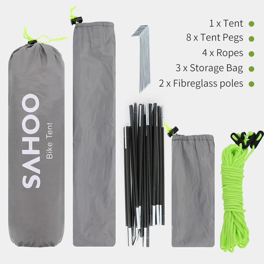 Waterproof Outdoor Bicycle Storage Shed Bike Tent Silver Coated Polyester Bike Shelter Space Saving Bicycle Garden Tool Storage Cover