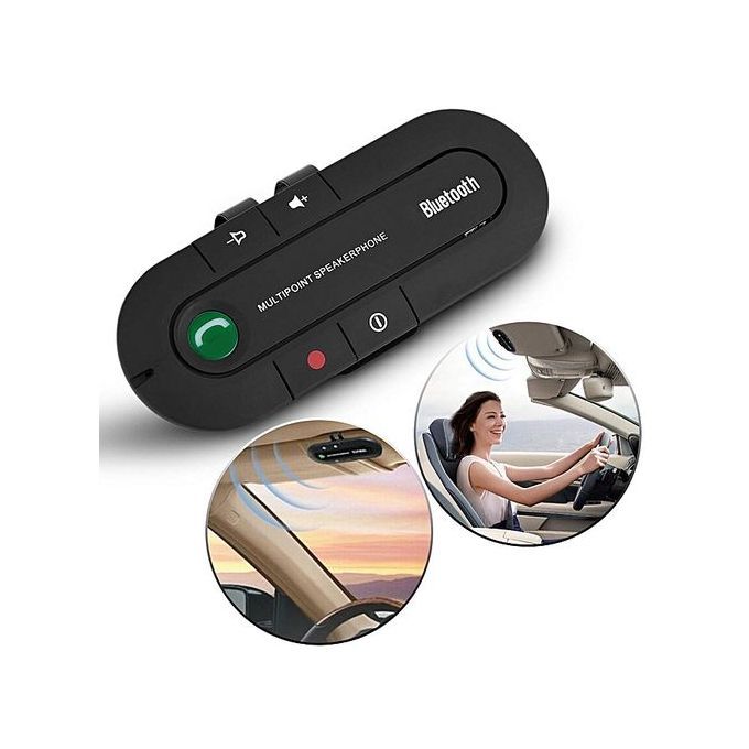 [Buy 1 Get 1 Free Gift] Wireless Bluetooth Handsfree Multipoint Speakerphone Speaker Car Kit Visor Clip HT-S