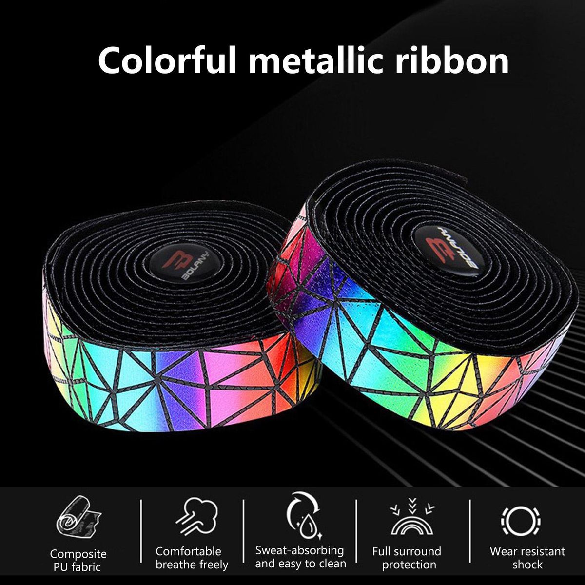 2Pcs Handlebar Wrap Eye-catching Handlebar Tape Neon