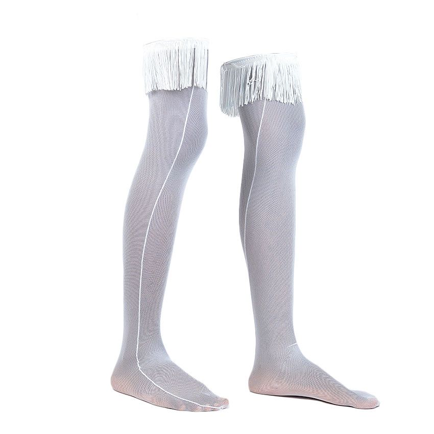 Hot Steps Over The Knee Fringe Socks
