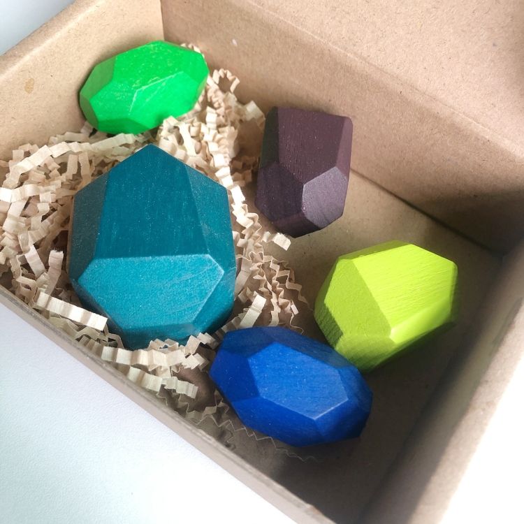 5 Grains Beech Color Stack Stone Building Blocks