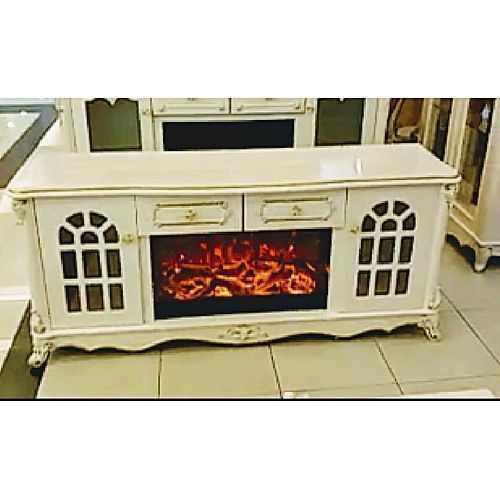 Royal Tv Stand With Electric Fire Flames.