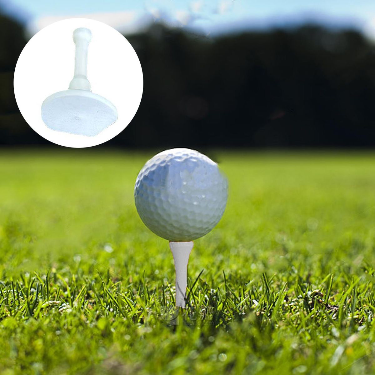 4Pcs Golf Ball Bases Small Golf Ball Stand Holder Tees White