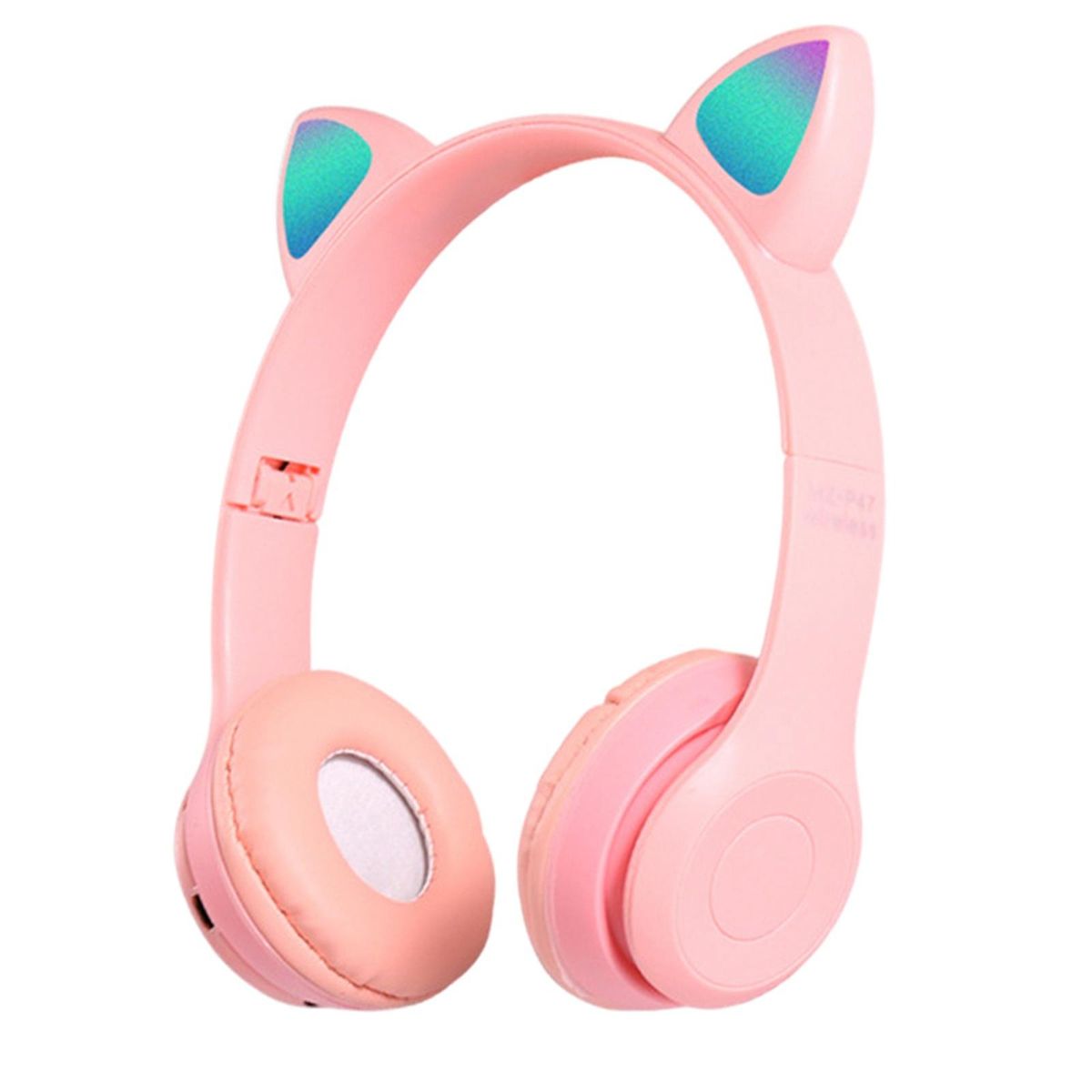 Cat Ears Wireless Headset Stereo MP3 Player For Smart Phones PC Pink