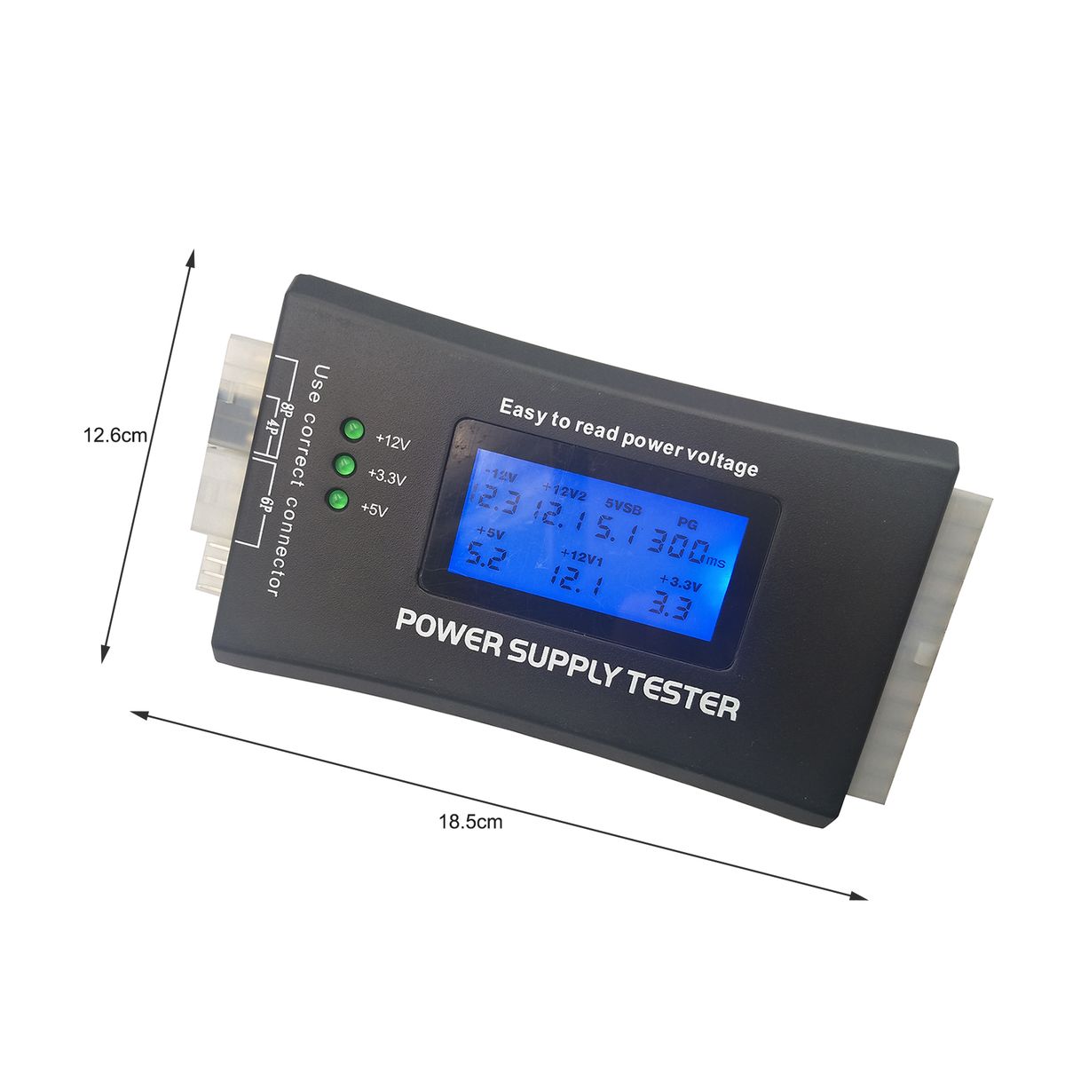 20+4 Pin LCD Computer Power Supply Tester For SATA IDE HDD