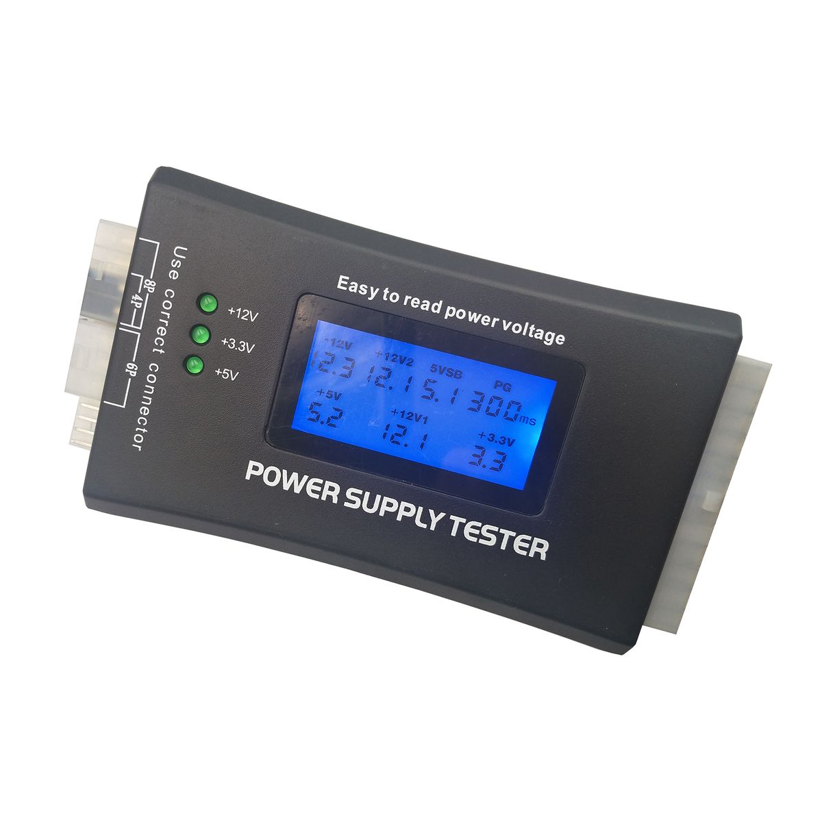 20+4 Pin LCD Computer Power Supply Tester For SATA IDE HDD